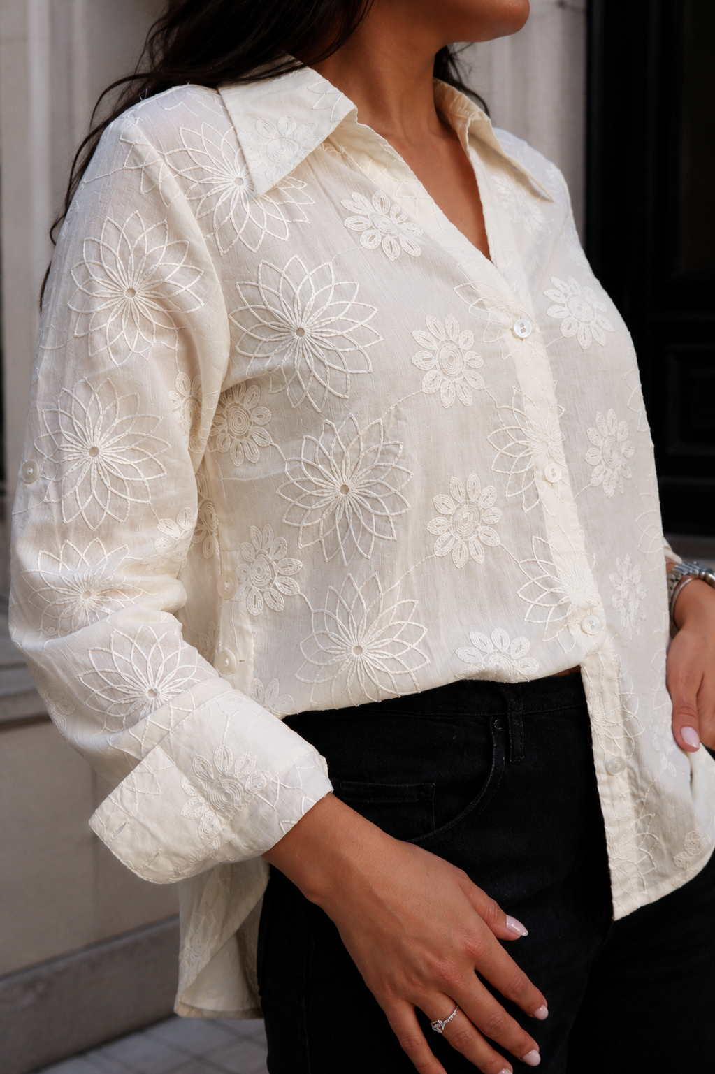 Blusa Elen Bordada - Purple Rain