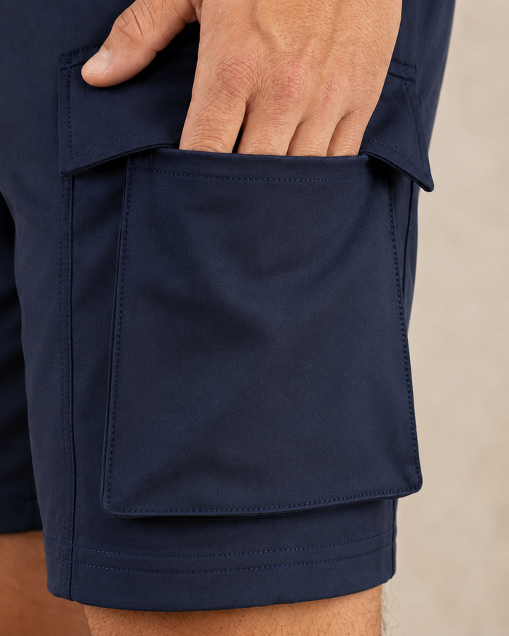 bermuda azul hombre