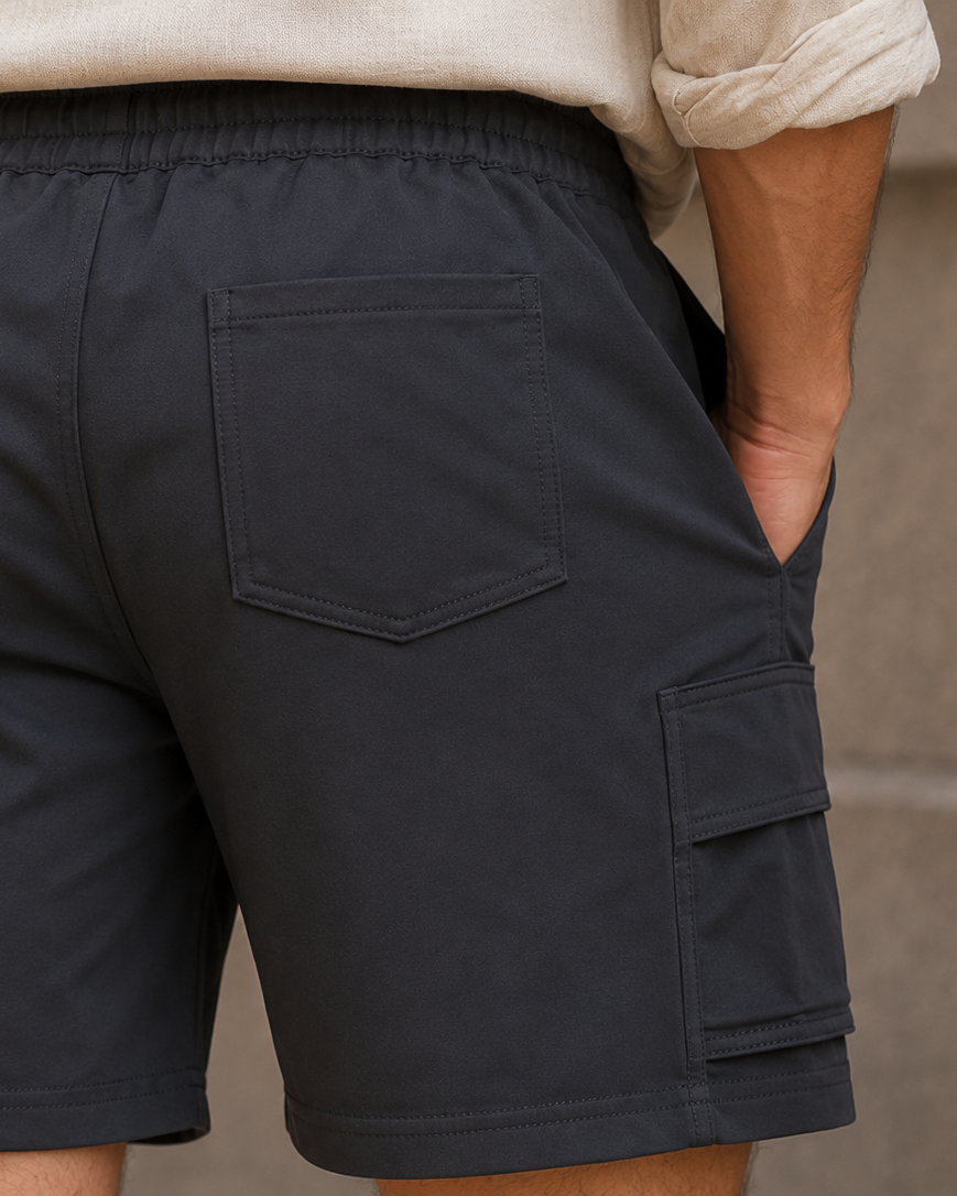 bermuda negra hombre