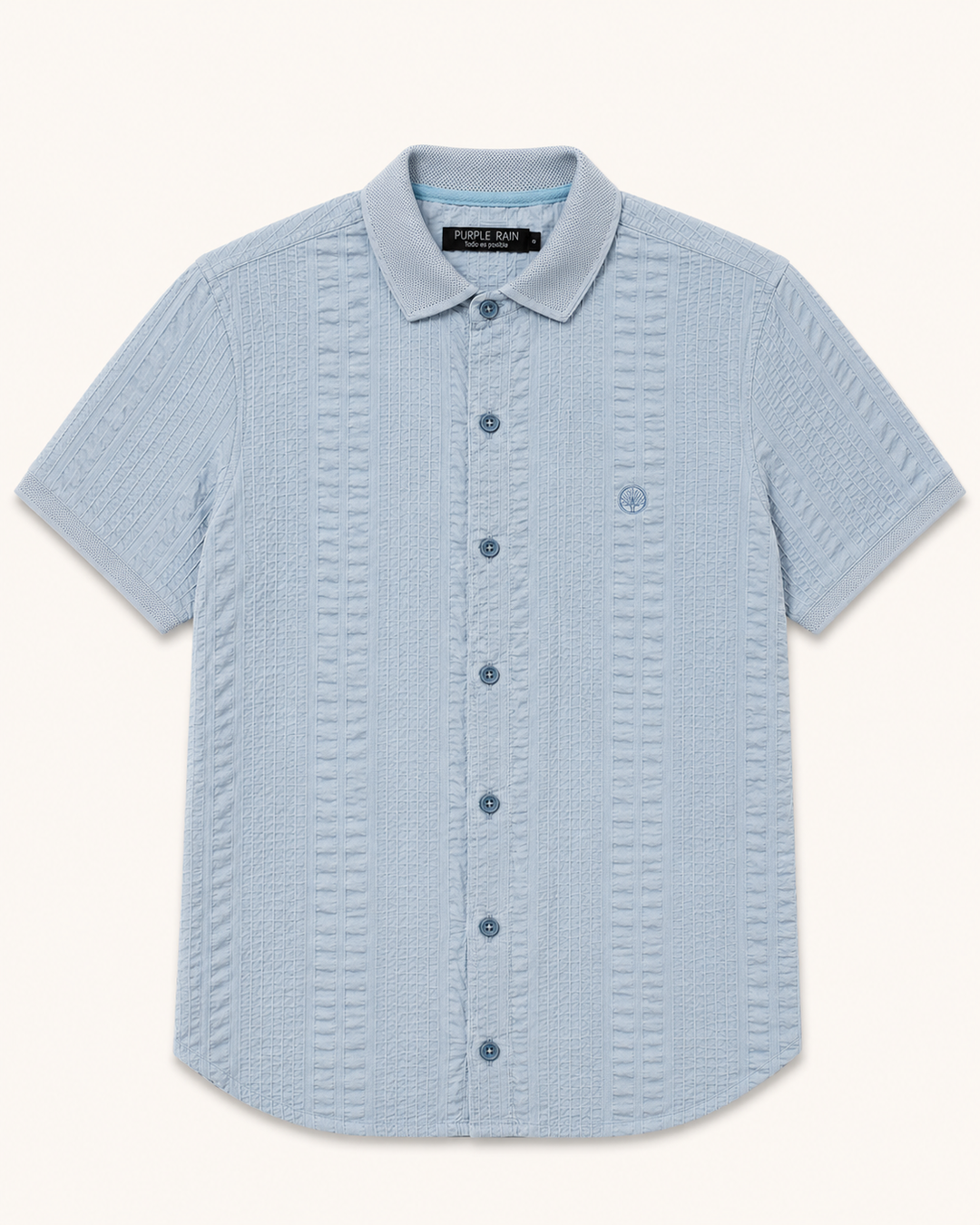 camisa hombre algodón, camisa manga corta hombre, camisa texturizada hombre, camisa fresca hombre, camisa casual elegante, camisa old money hombre, camisa premium hombre.