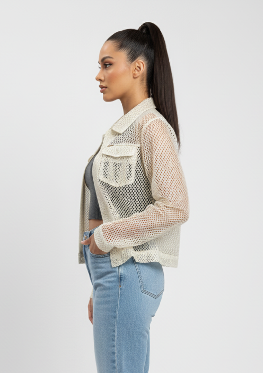 Chaqueta Efecto Metalizado