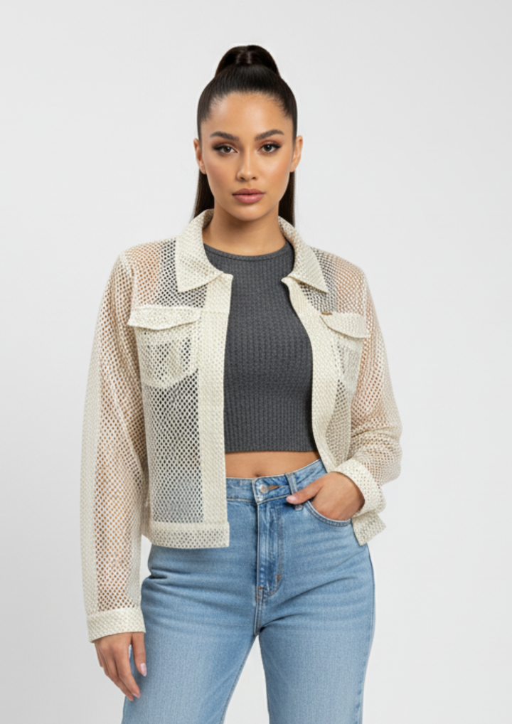 Chaqueta Efecto Metalizado