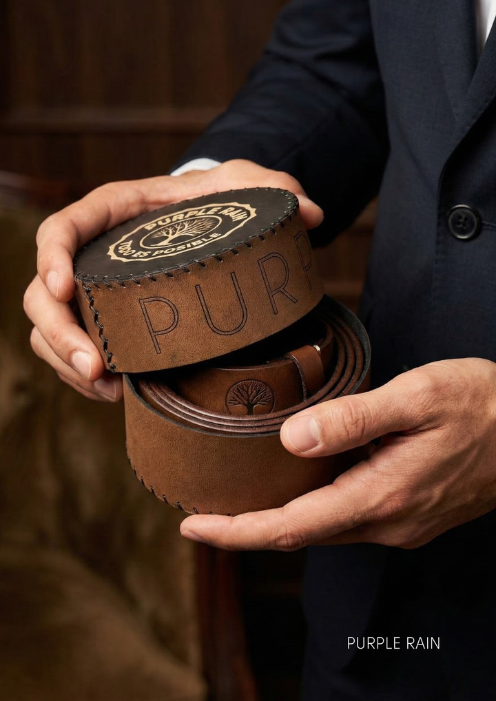 CINTURON CUERO DOBLE AGUIJÓN