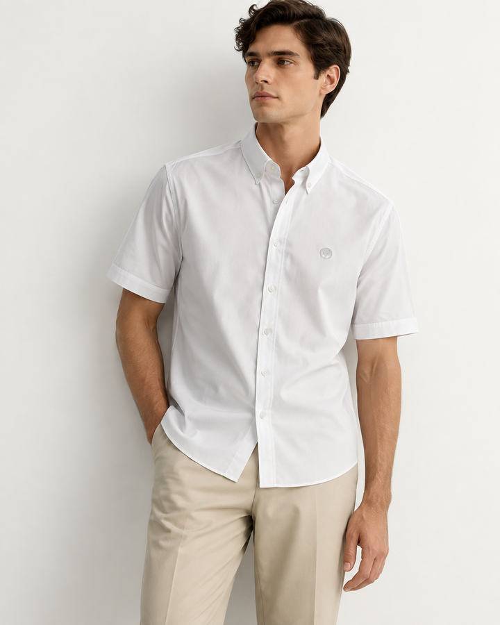 Camisa Hombre Manga Corta Tela Fría