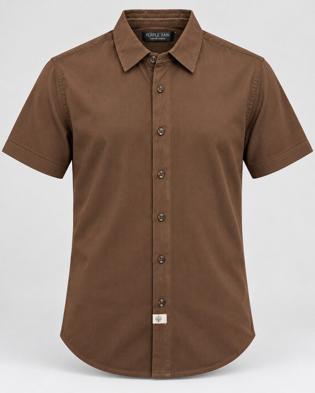 Camisa de manga corta para hombre en viscosa básicos
