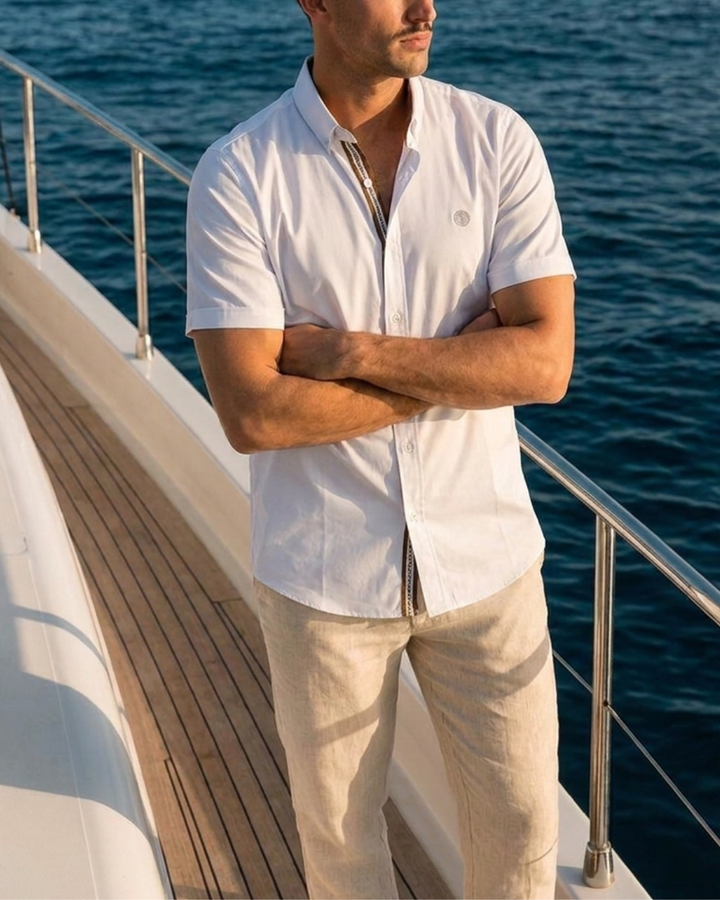 Camisa Bamboo Stretch Manga Corta