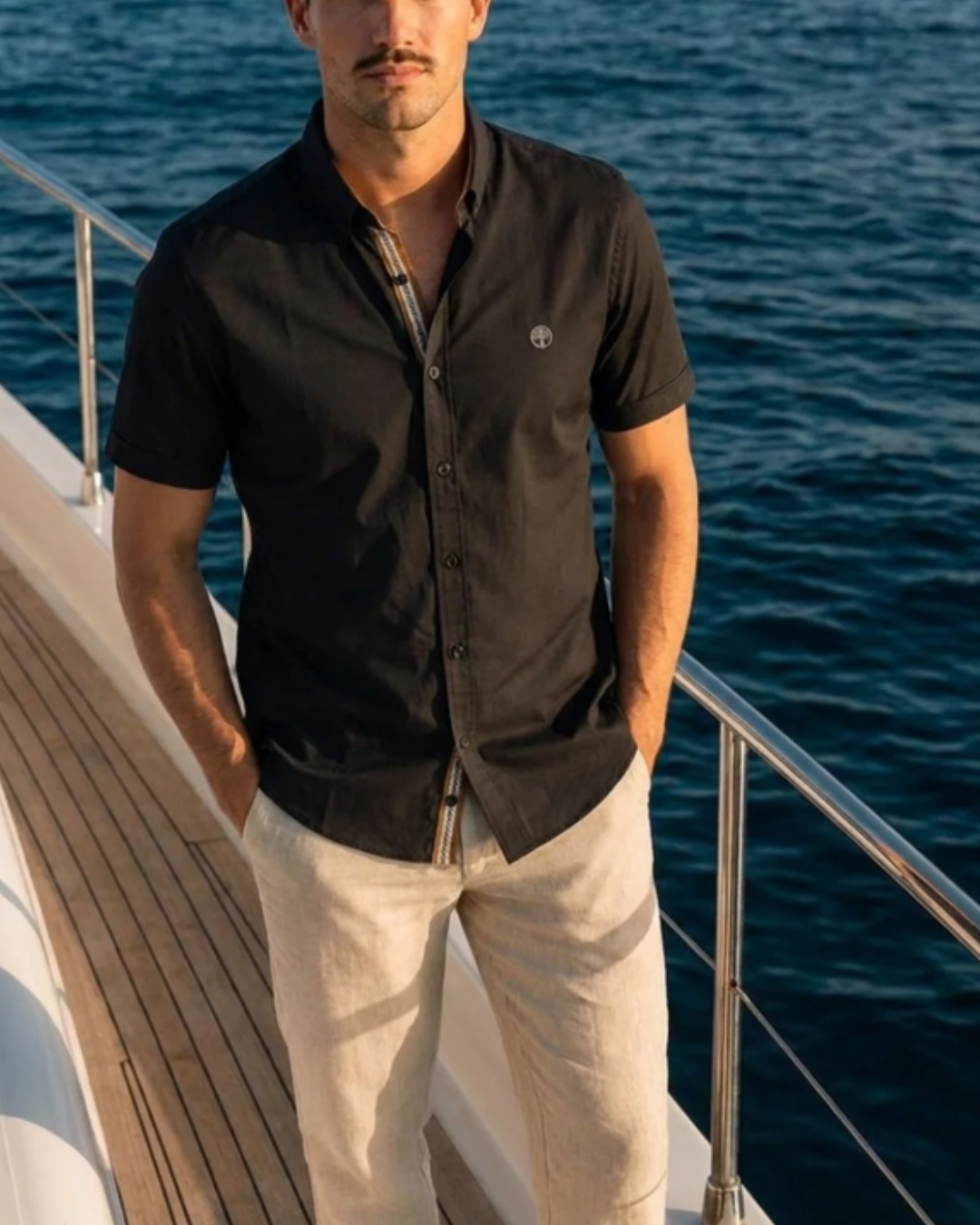 Camisa Bamboo Stretch Manga Corta