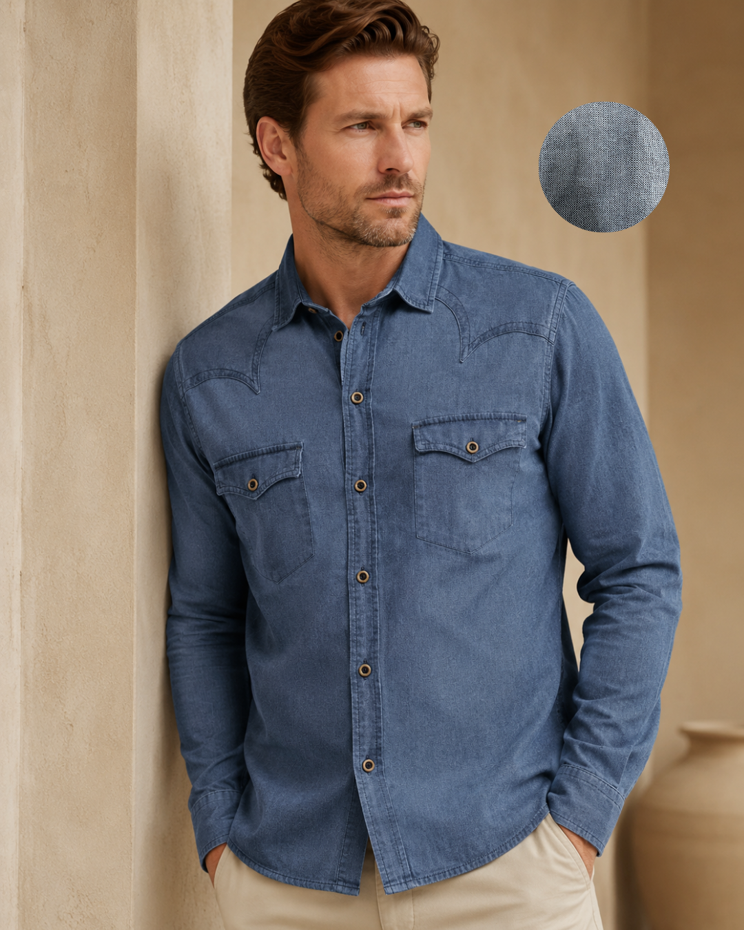 Camisa Denim Maverick - Purple Rain