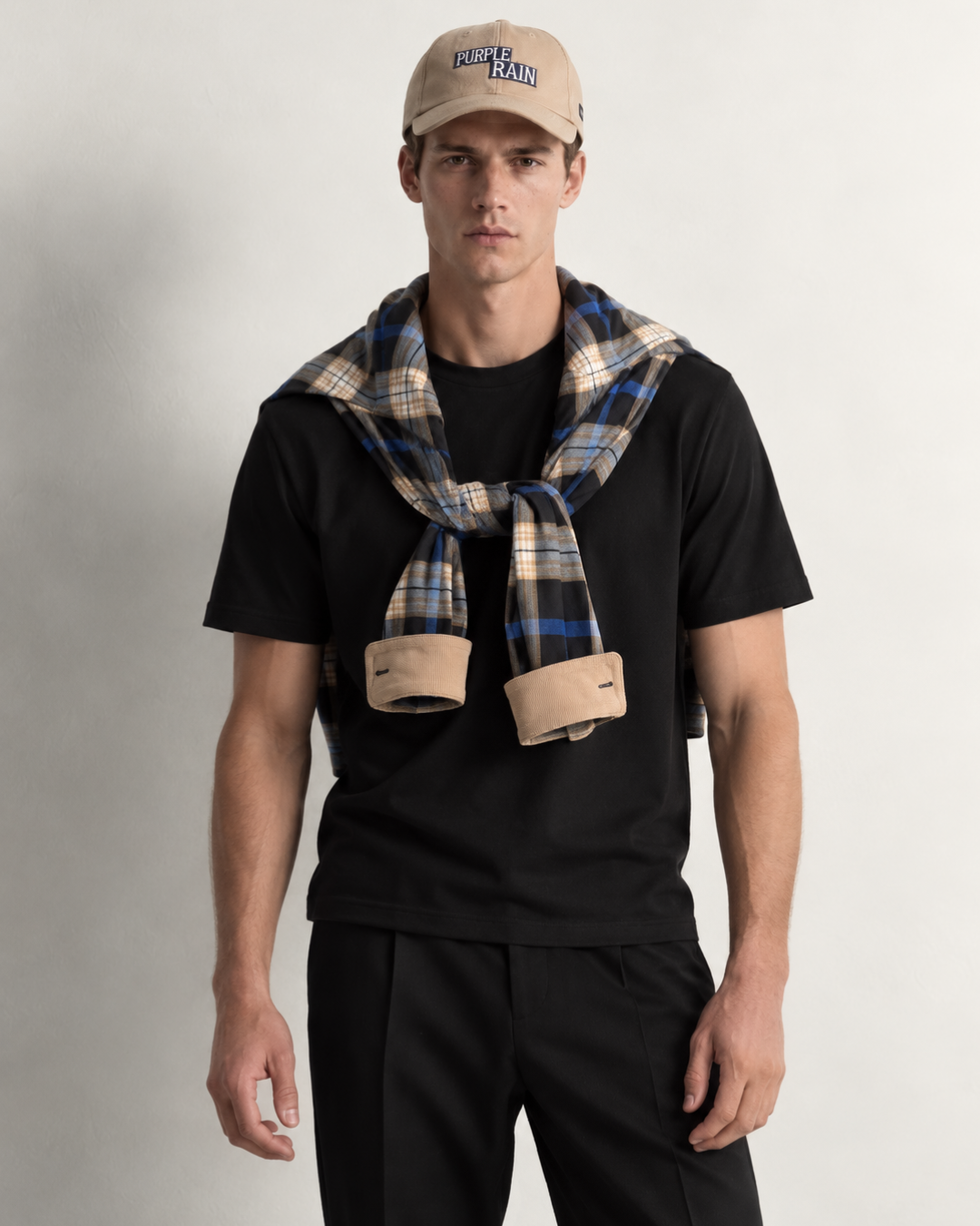 Camisa Heritage a Cuadros Beige, Gris y Negro