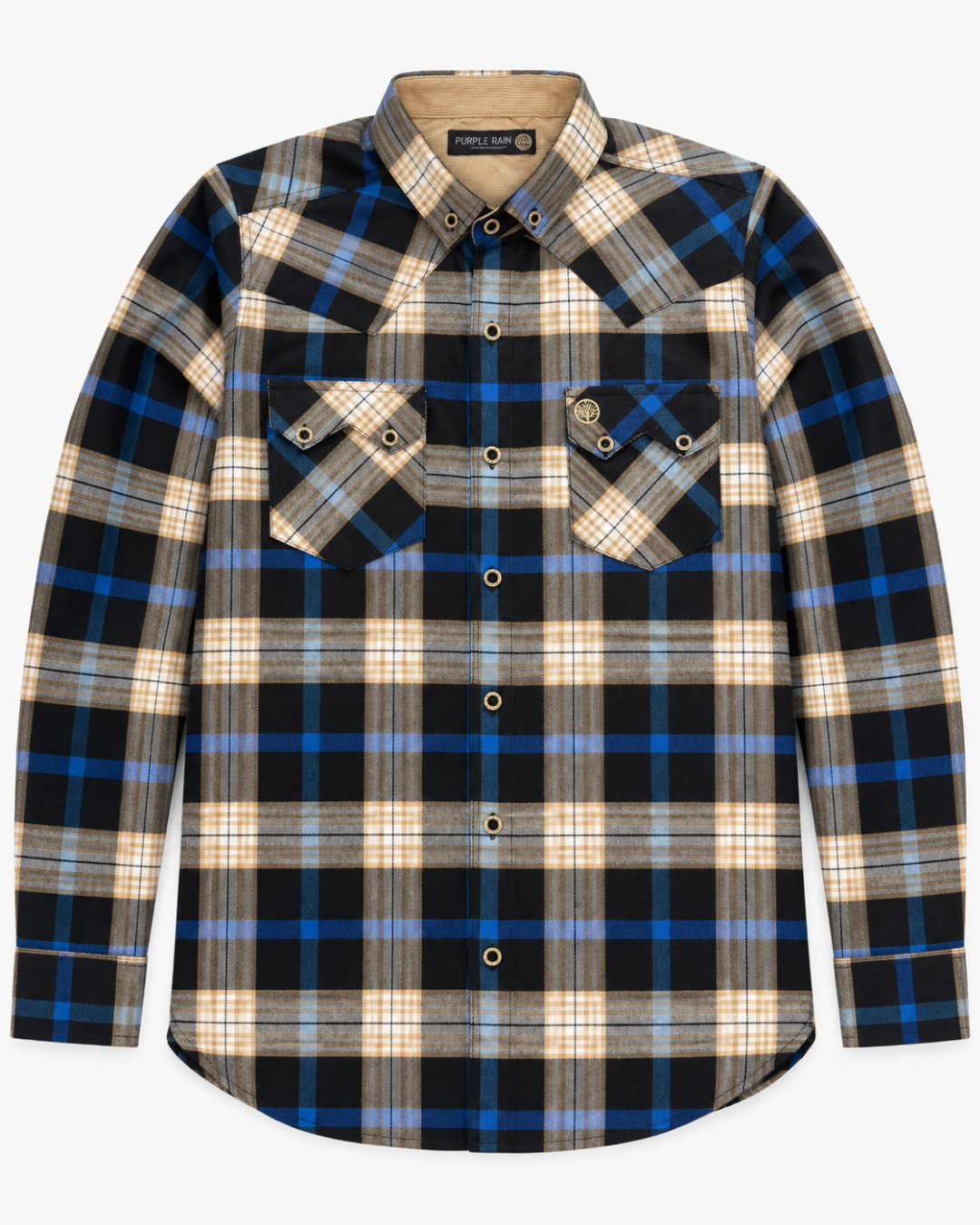 Camisa Heritage a Cuadros Beige, Gris y Negro