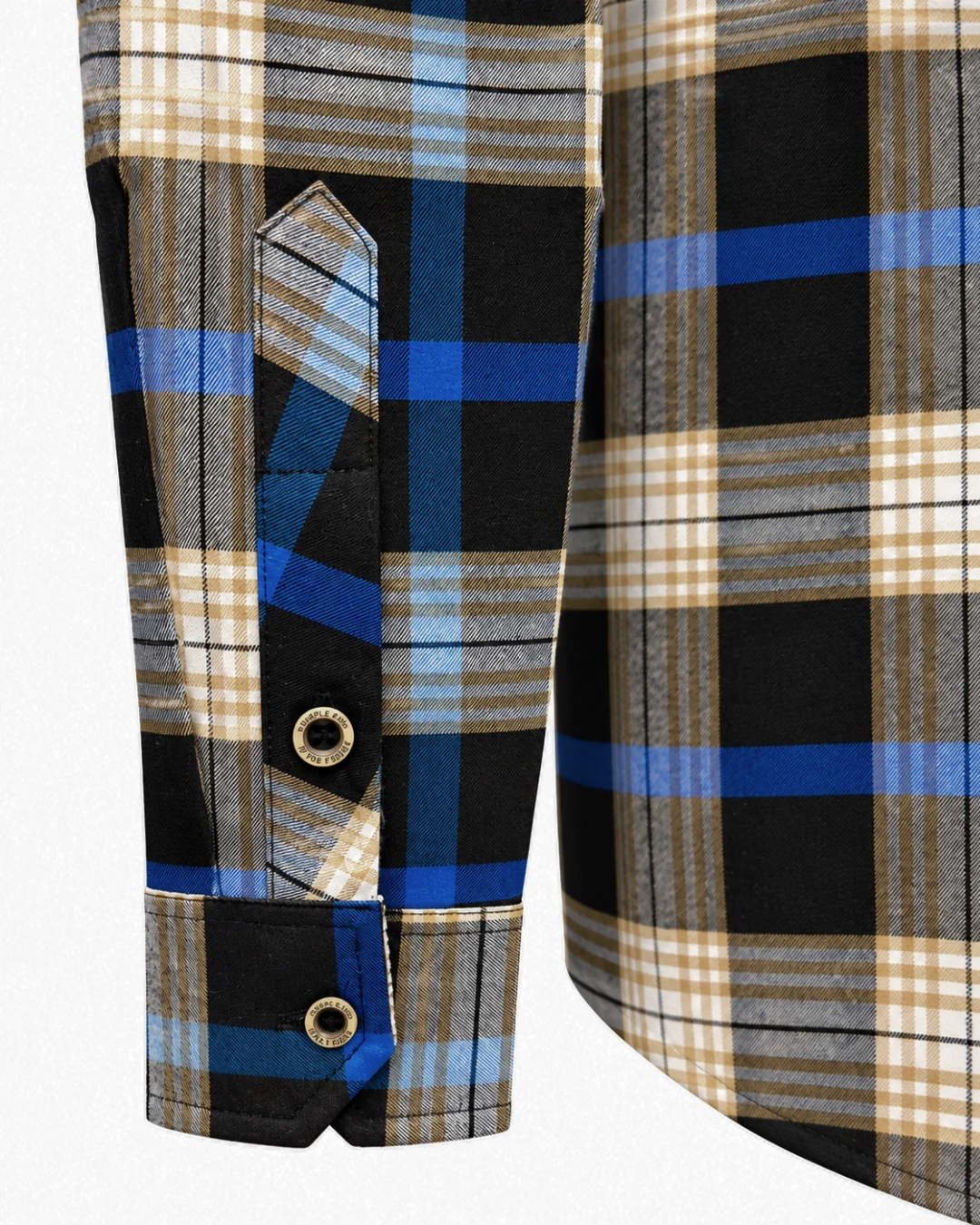 Camisa Heritage a Cuadros Beige, Gris y Negro - Purple Rain
