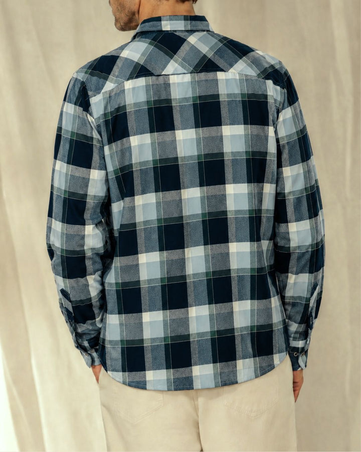 Camisa Heritage a Cuadros Beige, Gris y Negro - Purple Rain