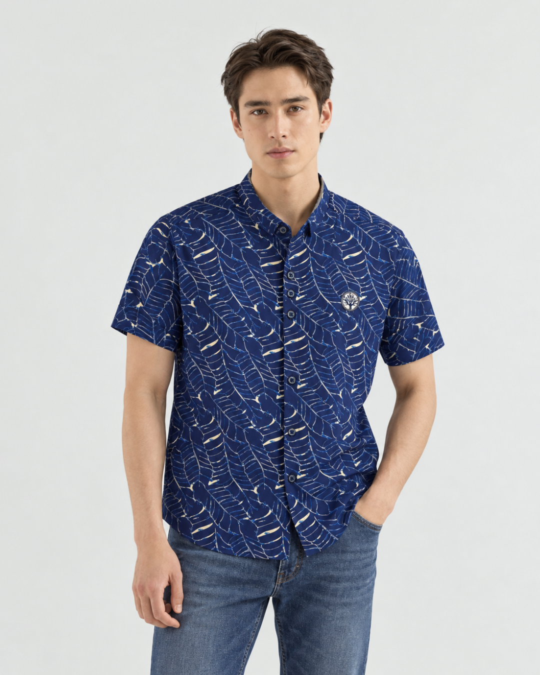 Camisa Hombre Cuello Nerú Vento - Purple Rain