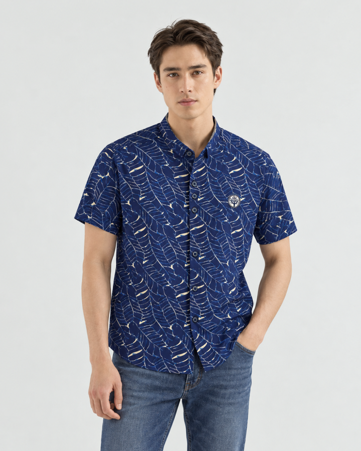 Camisa Hombre Cuello Nerú Vento - Purple Rain