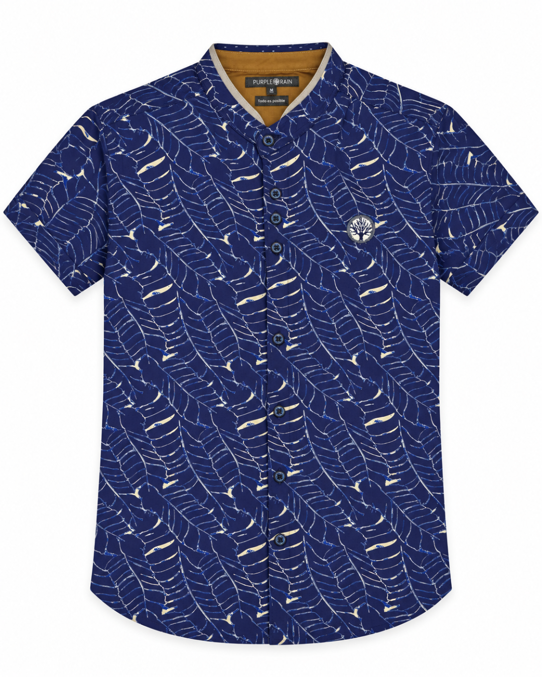 Camisa Hombre Cuello Nerú Vento - Purple Rain