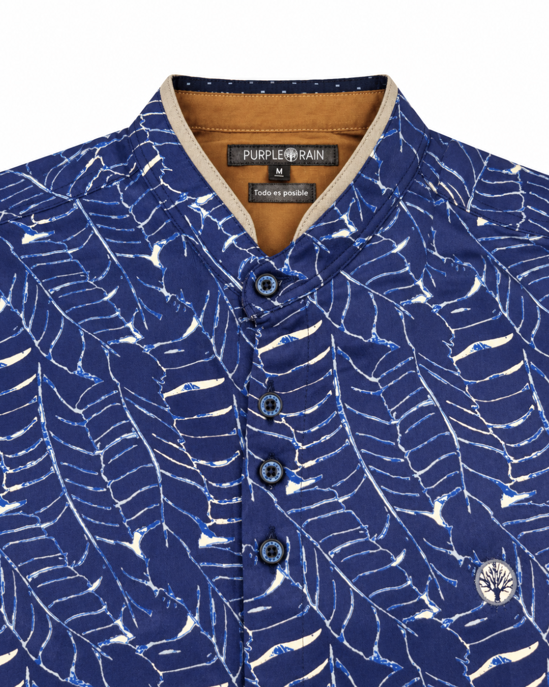 Camisa Hombre Cuello Nerú Vento - Purple Rain