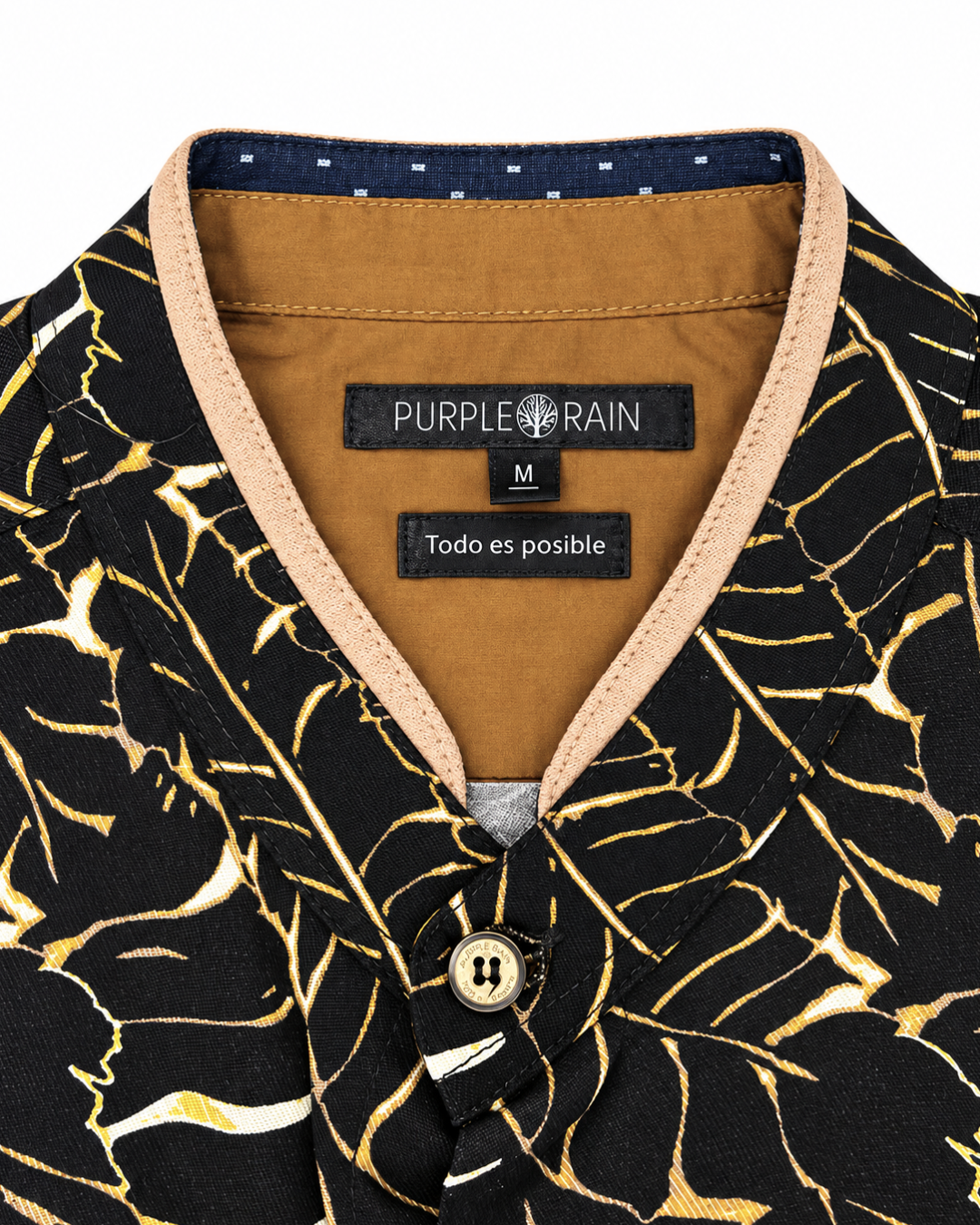 Camisa Hombre Cuello Nerú Vento - Purple Rain