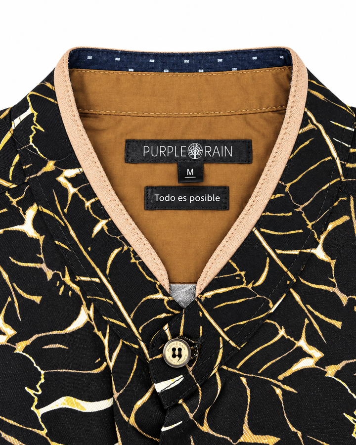 Camisa Hombre Cuello Nerú Vento - Purple Rain