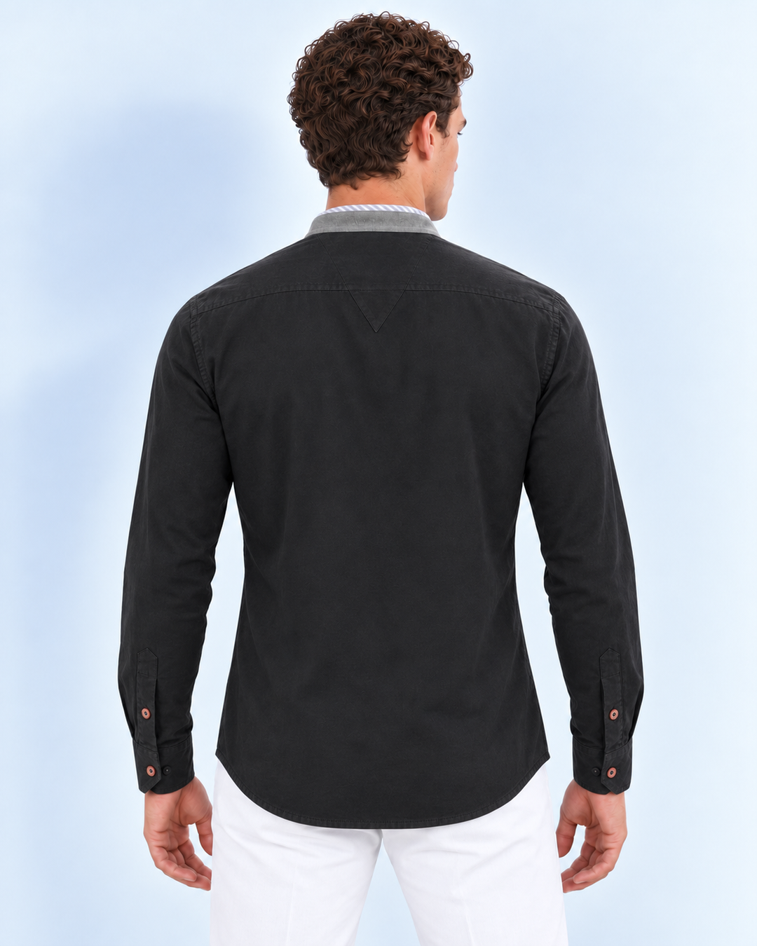 Camisa Hombre Cuello Neru de Gamusa - Purple Rain
