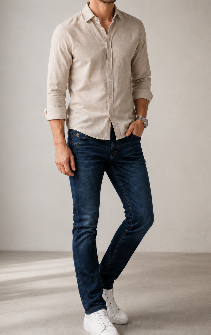 Jean azul oscuro hombre
