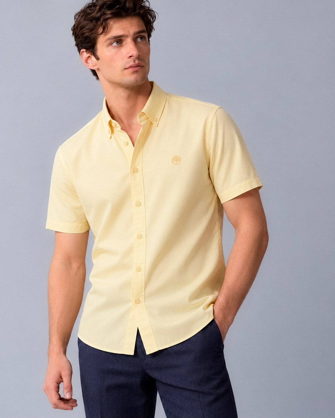 Camisa Hombre Manga Corta Tela Fría