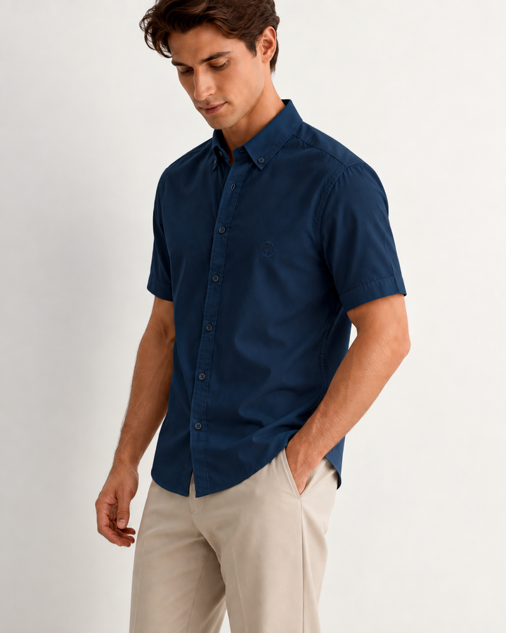 Camisa Hombre Manga Corta Tela Fría