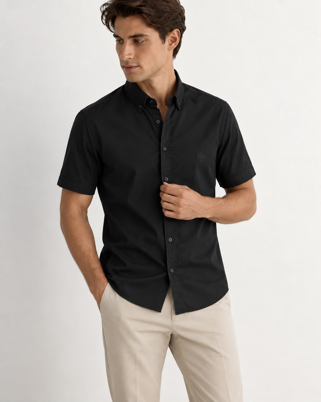 Camisa Hombre Manga Corta Tela Fría