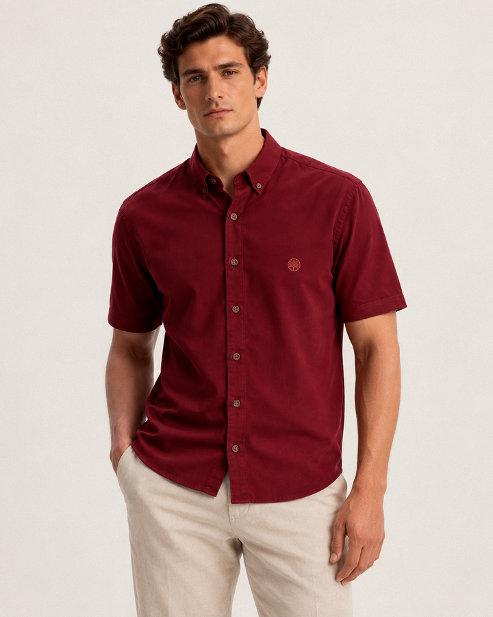 Camisa Hombre Manga Corta Tela Fría