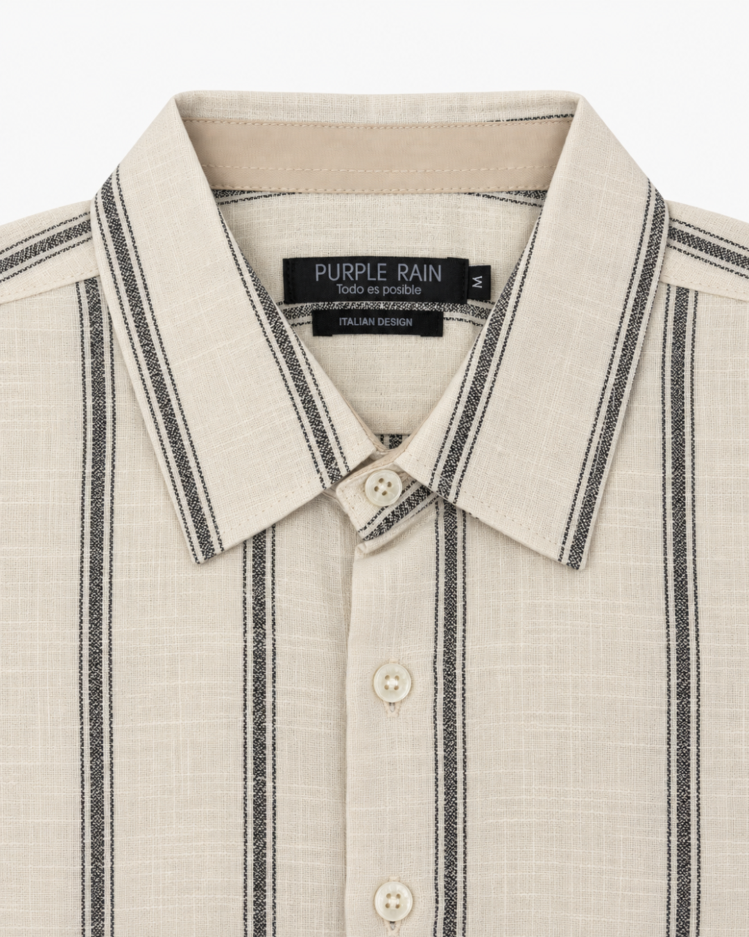 Camisa Hombre Manga Corta de Rayas Milano