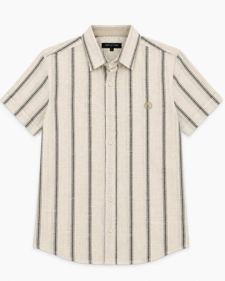 Camisa Hombre Manga Corta de Rayas Milano