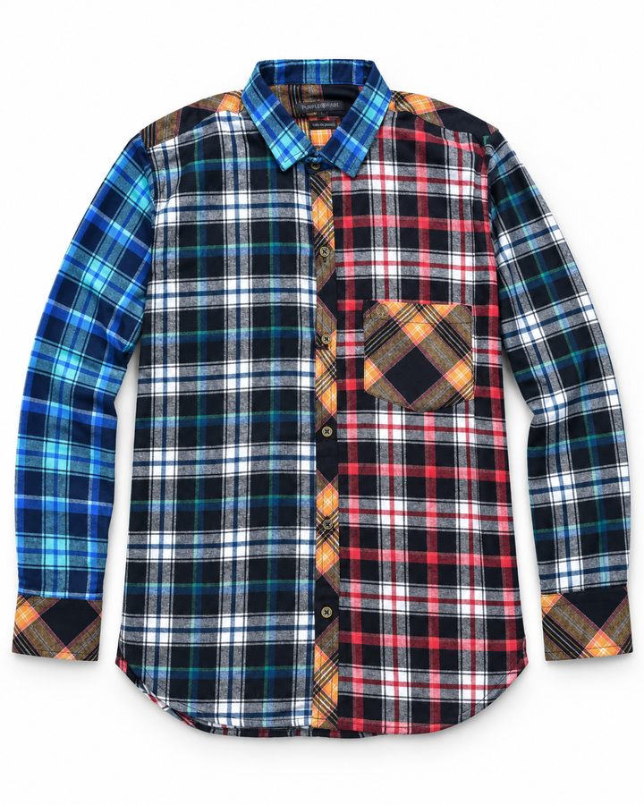 Camisa Hombre Manga Larga Patchwork Heritage