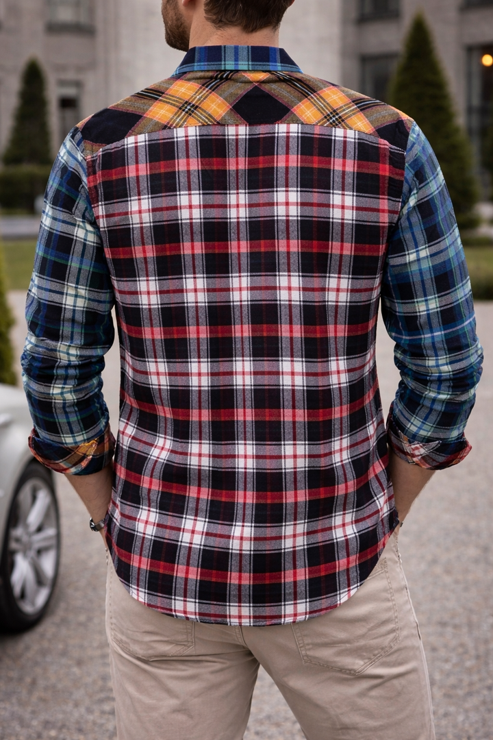 Camisa Patchwork Heritage - Purple Rain