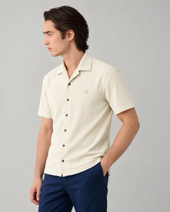 Camisa Hombre Monaco Micropunto Stretch - Purple Rain