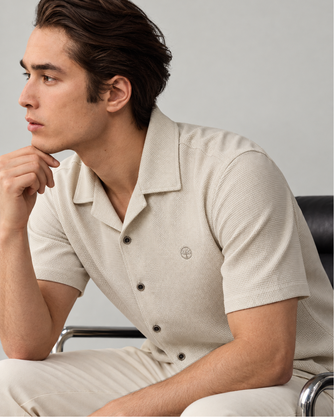 Camisa Hombre Monaco Micropunto Stretch - Purple Rain