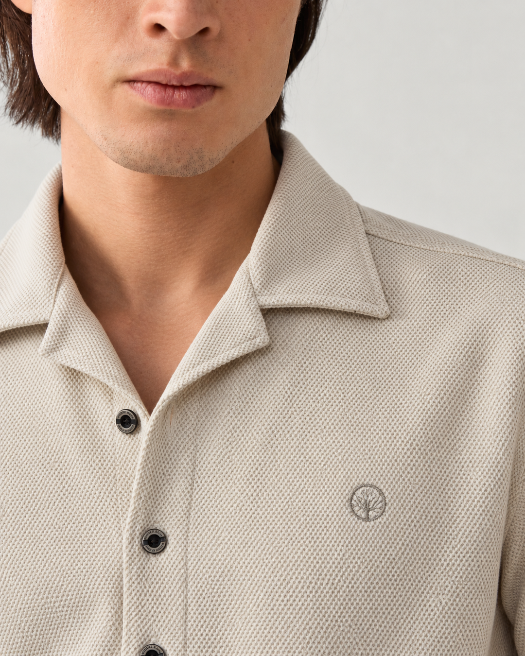 Camisa Hombre Monaco Micropunto Stretch - Purple Rain