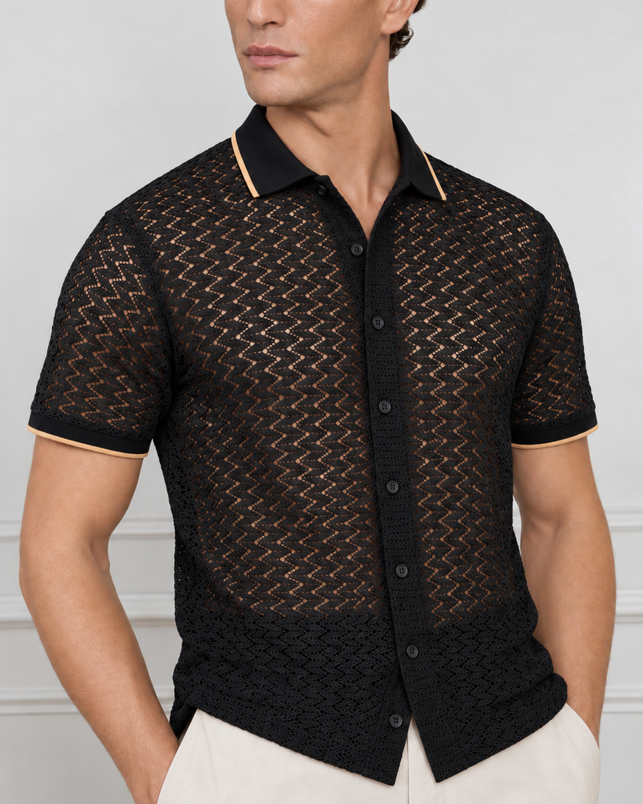 Camisa Hombre Tejida Monaco - Purple Rain