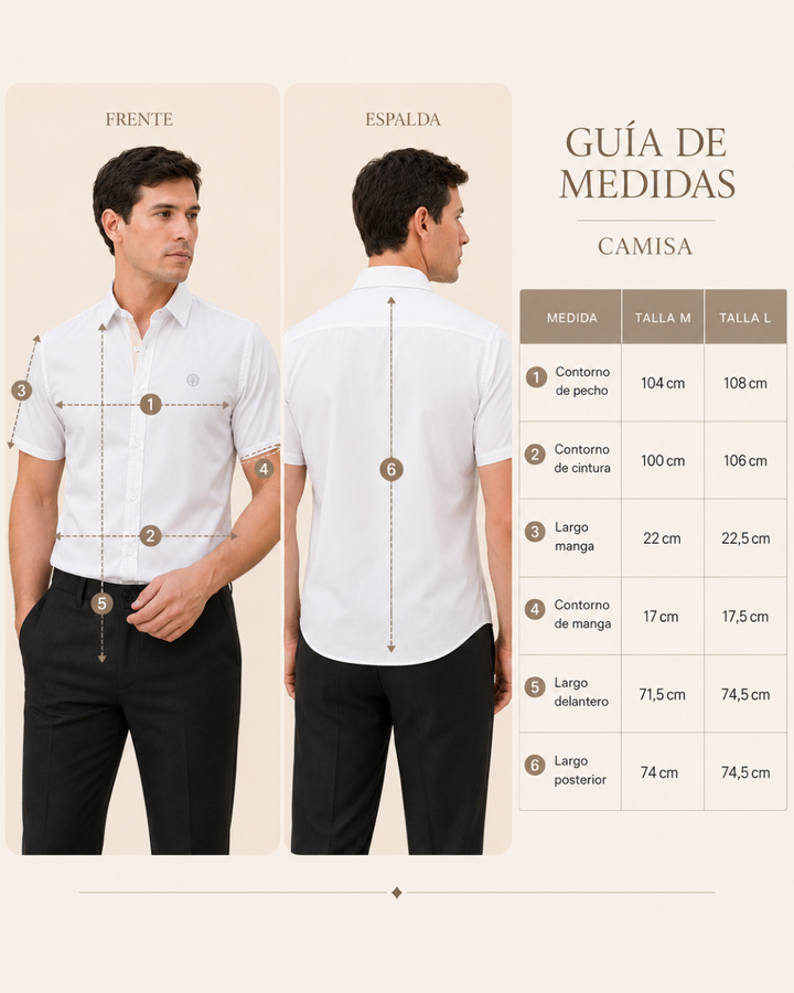 Camisa Hombre Tela Fría Stretch Elegante