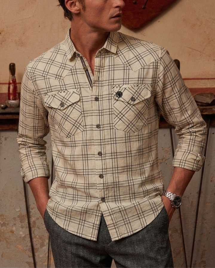 Camisa Hombre Western Cuadros
