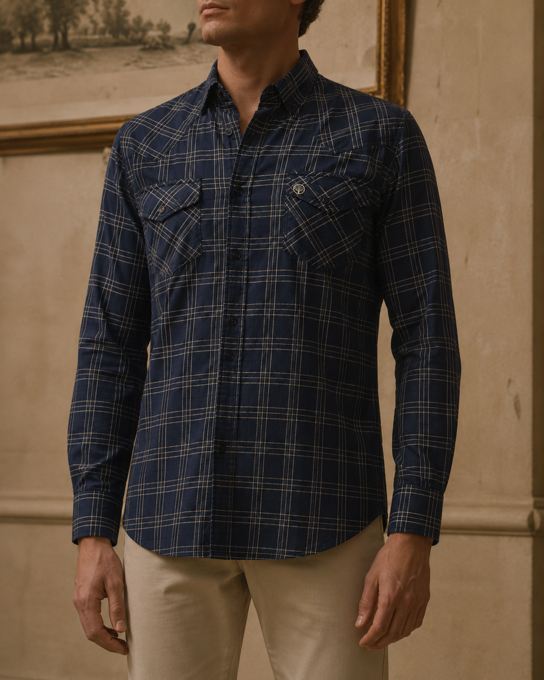 Camisa Hombre Western Cuadros