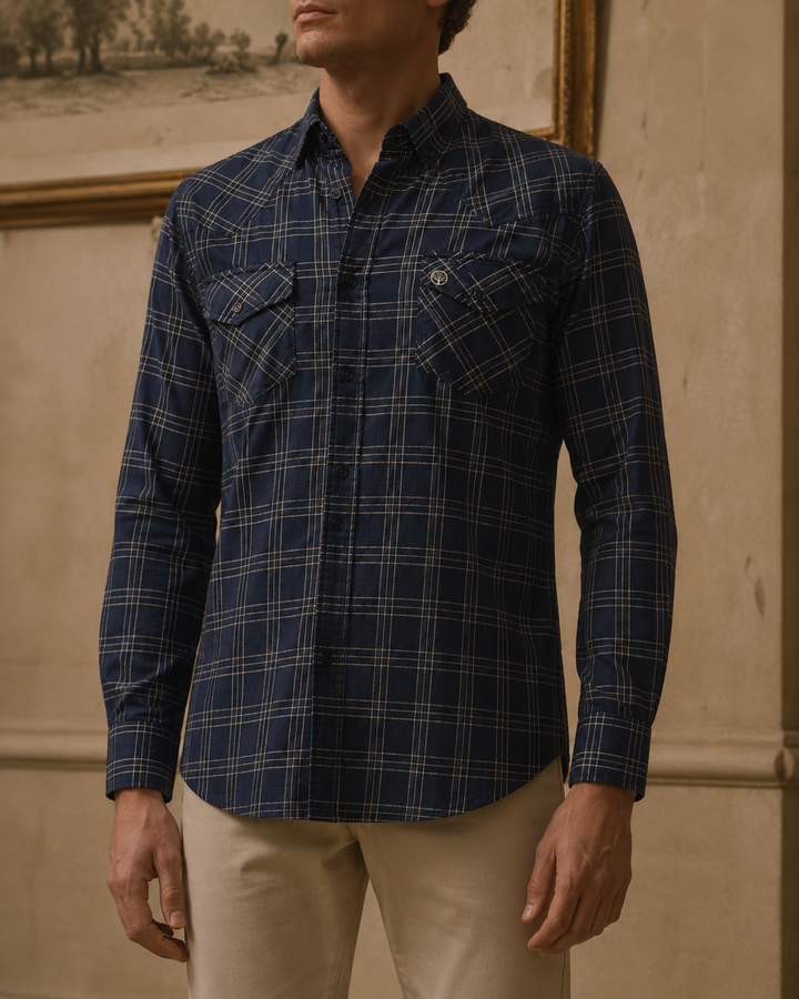 Camisa Hombre Western Cuadros