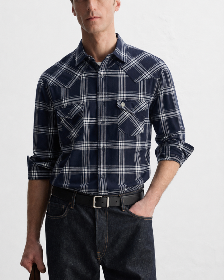 Camisa Hombre Western Soft Cuadros