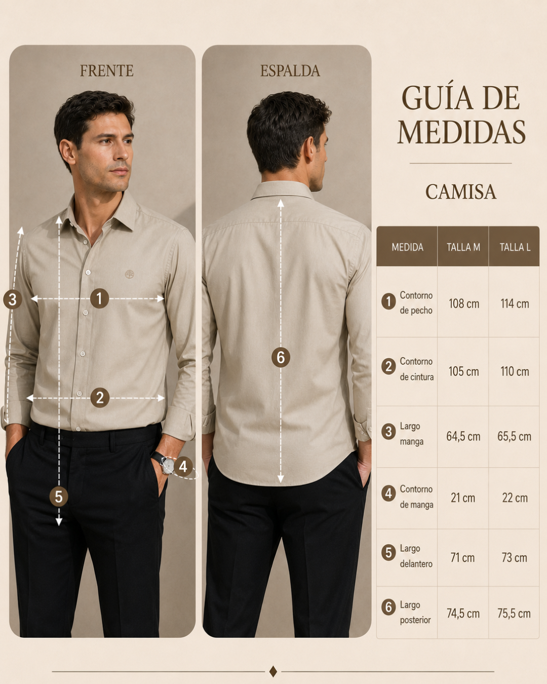 Camisa Manga Larga Diseño Italiano