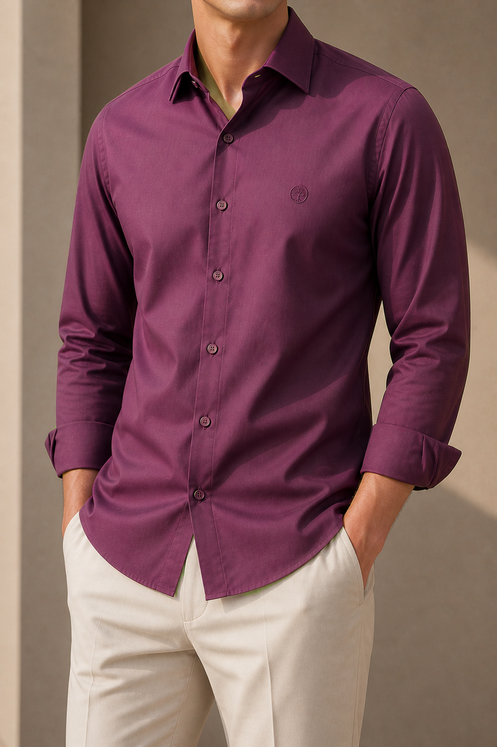 Camisa Manga Larga Diseño Italiano - Purple Rain