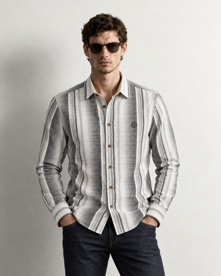Camisa Milano Algodón 100% Cuello Italiano