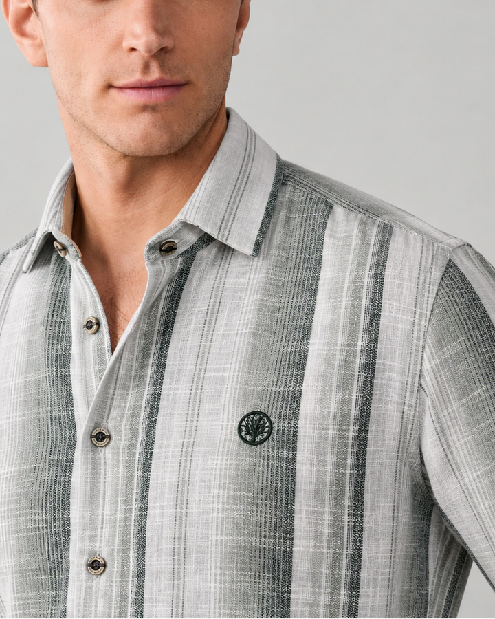 Camisa Milano Algodón 100% Cuello Italiano - Purple Rain