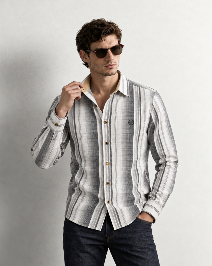 Camisa Milano Algodón 100% Cuello Italiano