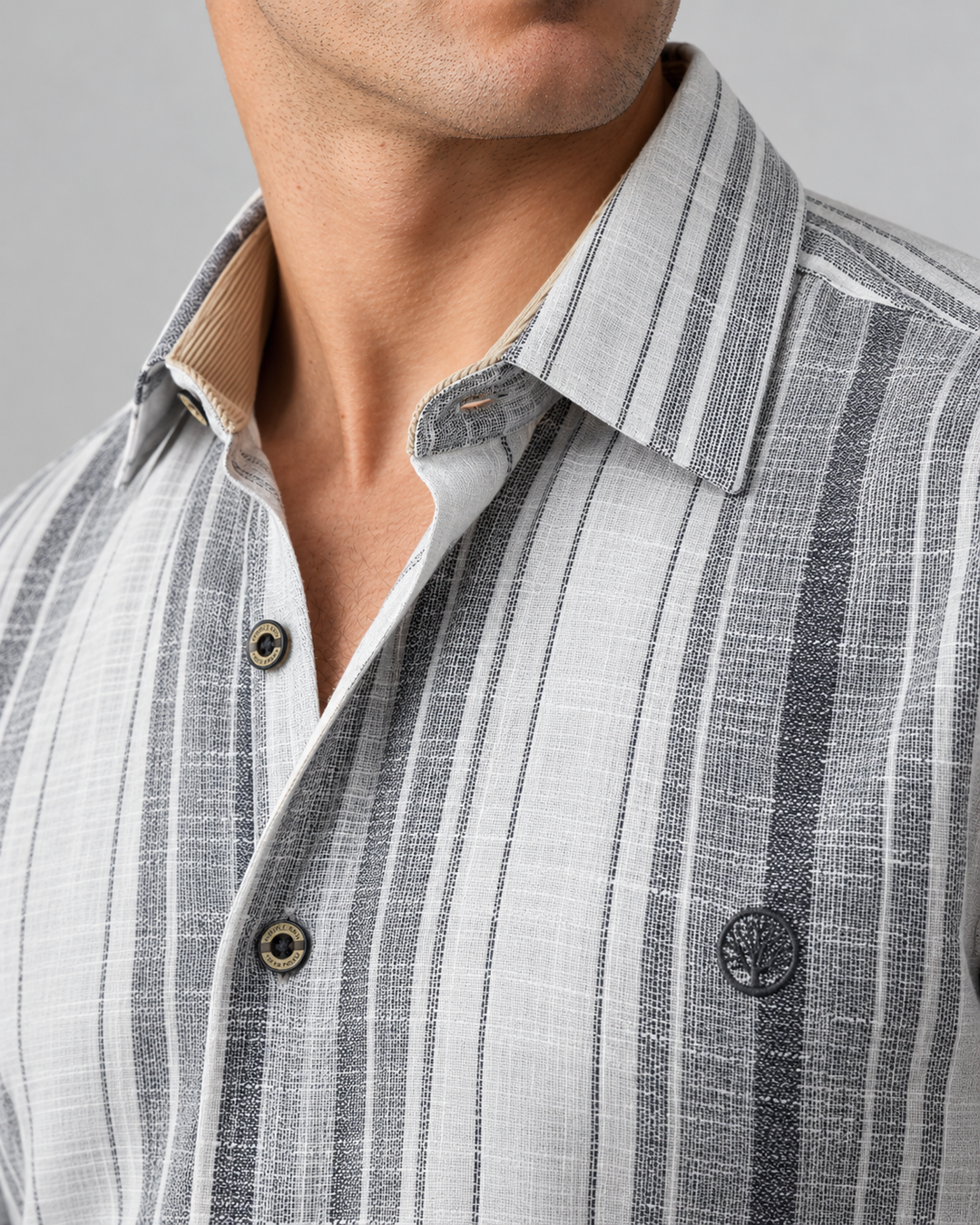 Camisa Milano Algodón 100% Cuello Italiano - Purple Rain