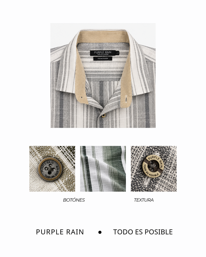 Camisa Milano Algodón 100% Cuello Italiano