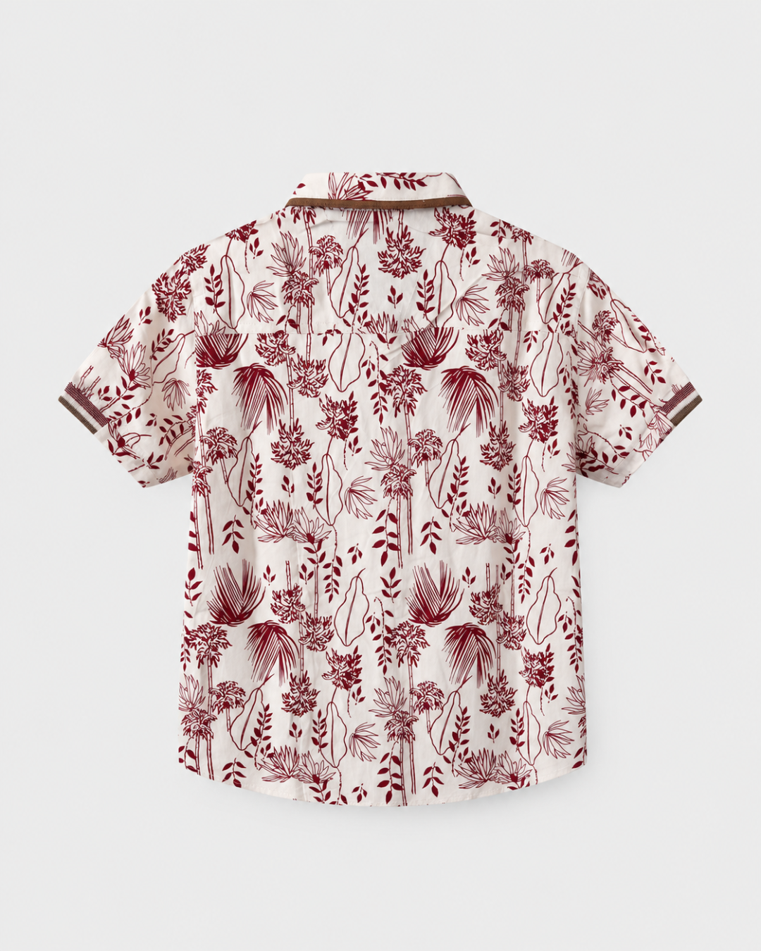 Camisa Niño Estampada Palmas Manga Corta