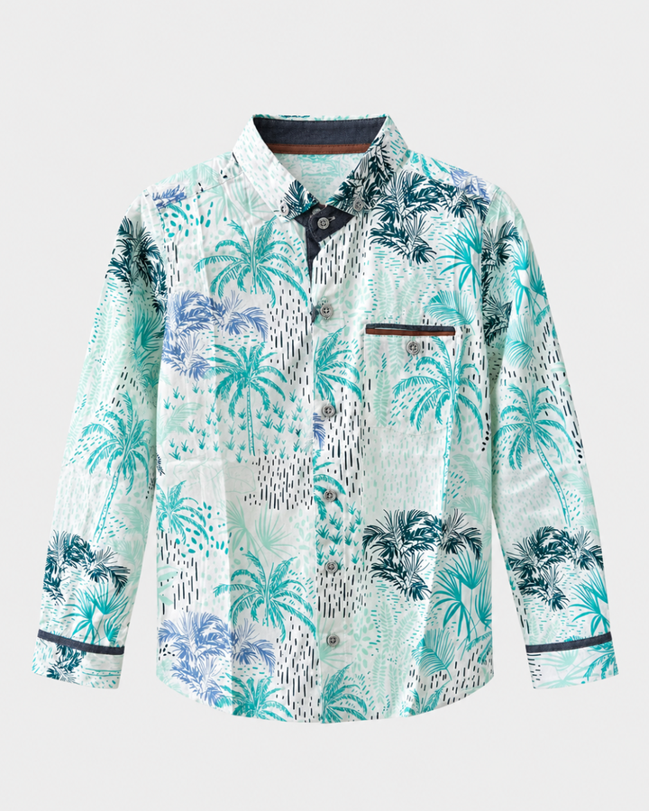 Camisa Niño Manga Larga con Estampado